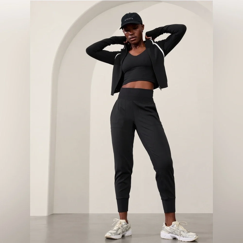 Athleta Venice High Rise Jogger Pants Black Size Large